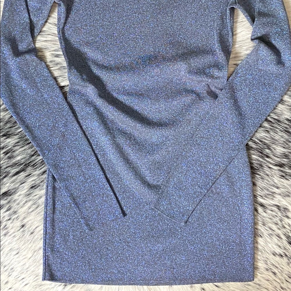 ZEYNEP ARCAY METALLIC MINI-DRESS, IT/40 GREY-BLUE - Picture 8 of 11